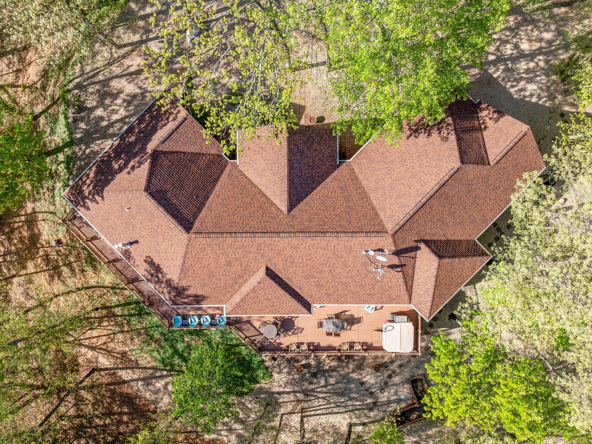 Drone shot of home