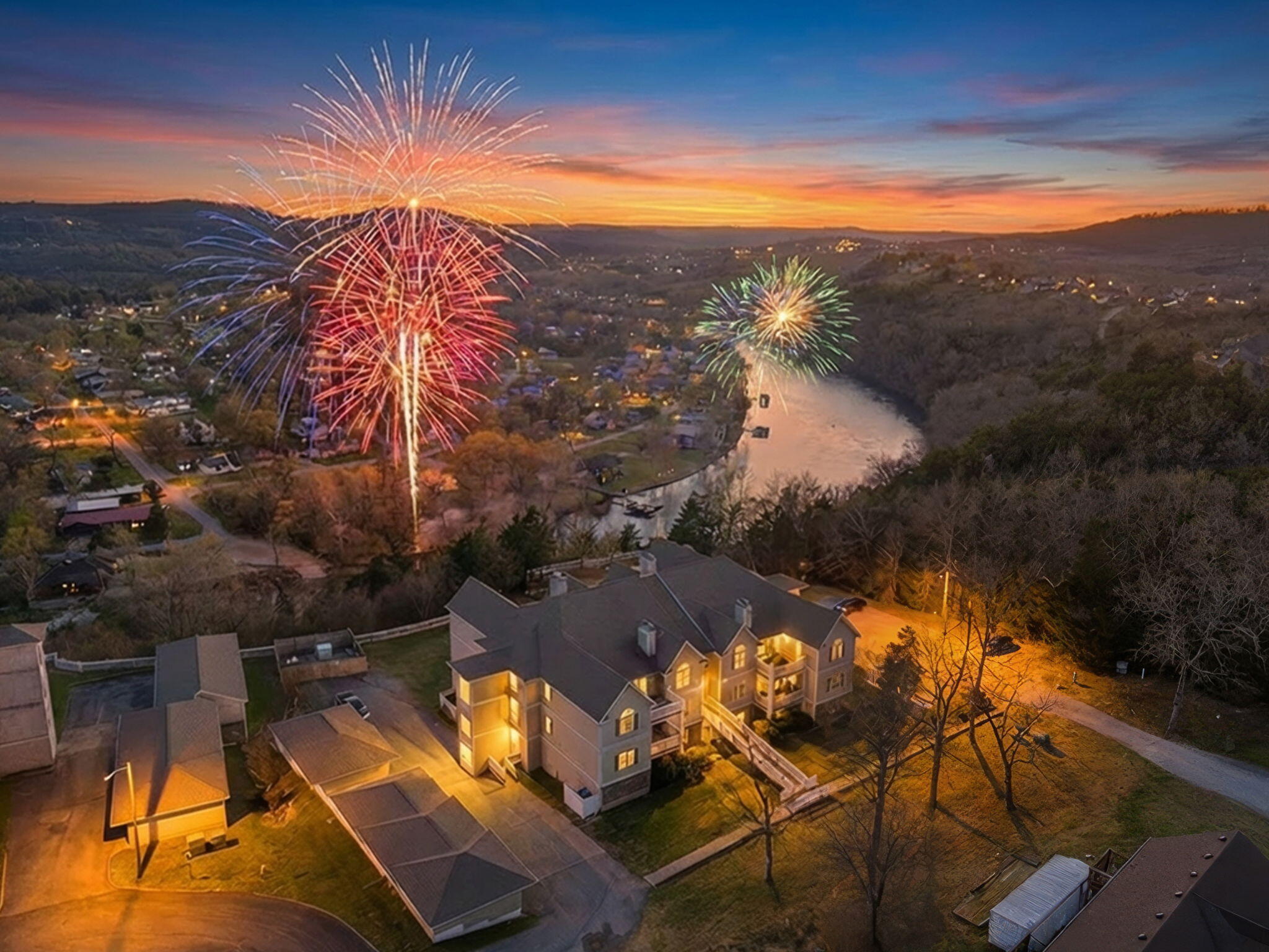 Woodland Condo Night Views
